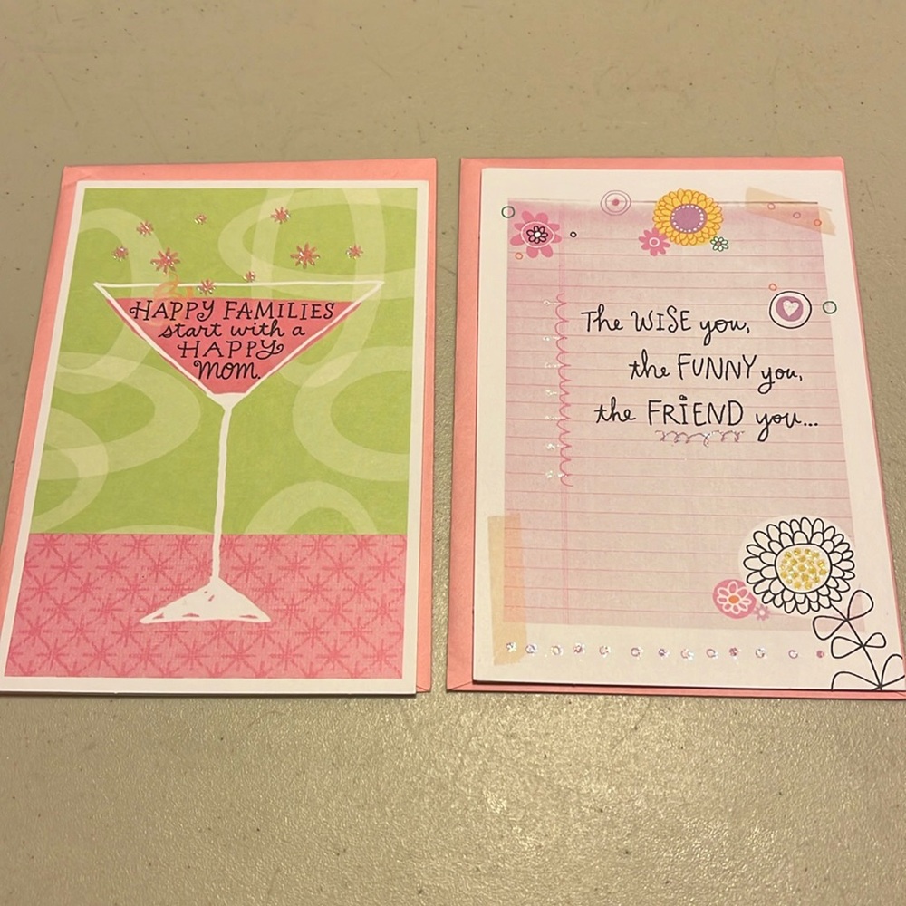 Two Mother’s Day cards from hallmark